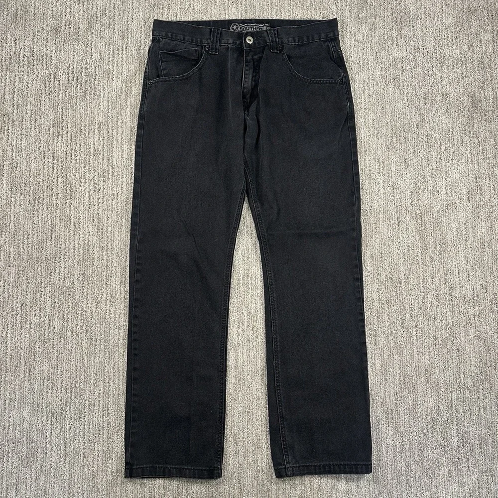 Vintage Y2K Southpole‎ Black Jeans Men's 34 (Fits 34x32) Baggy Skater
